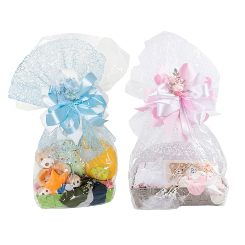 Cesta Grande Premium para Bebé con Peluche y Accesorios